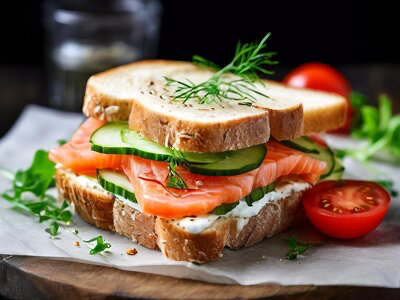 Сэндвич с лососем