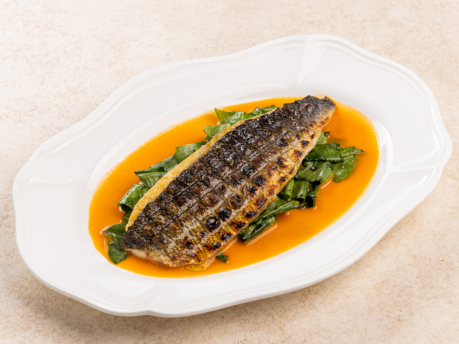 Сибас с азиатским соусом