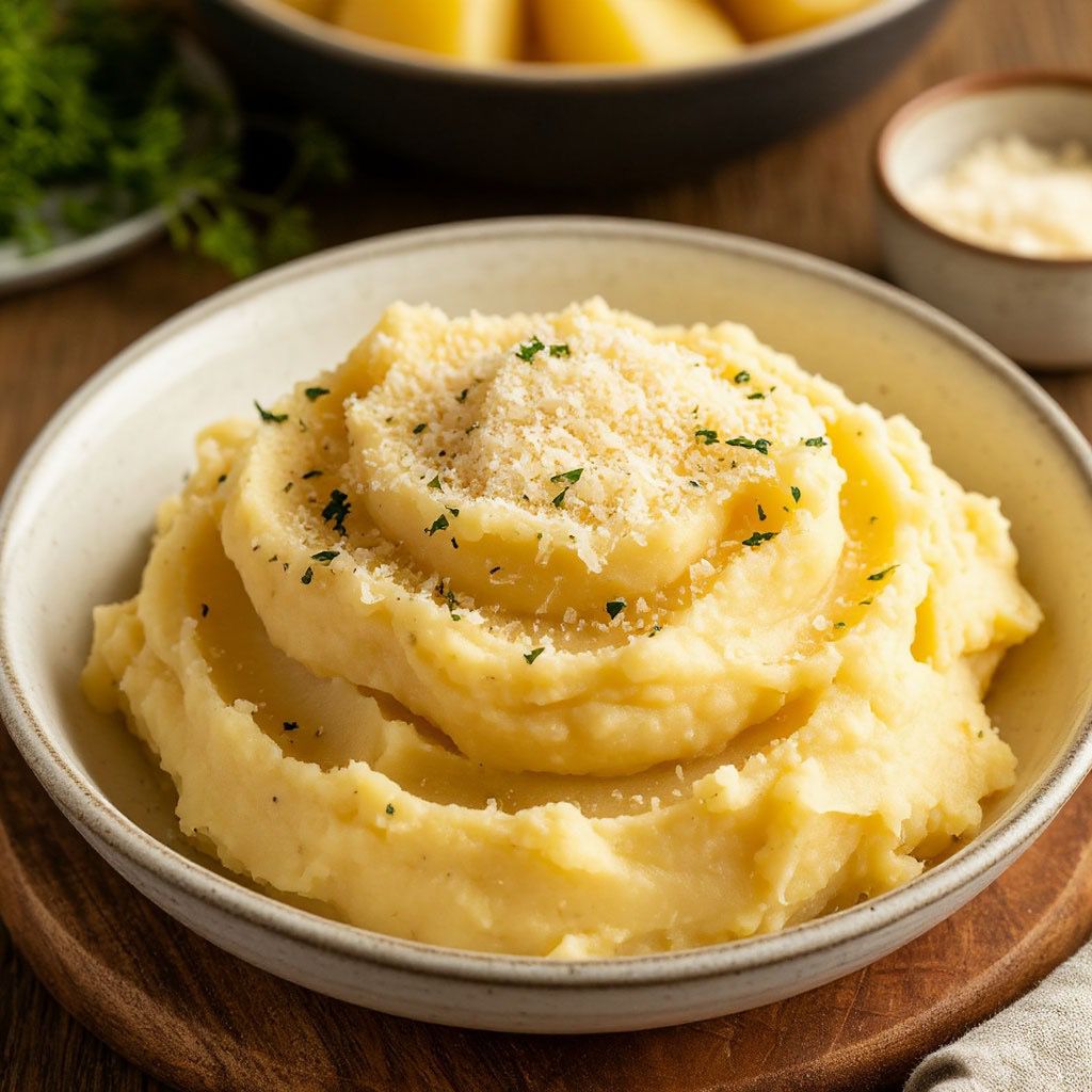 Картофельною пюре с пармезаном 