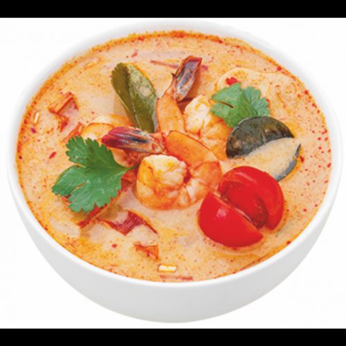 Том Ям с креветкой и кальмаром