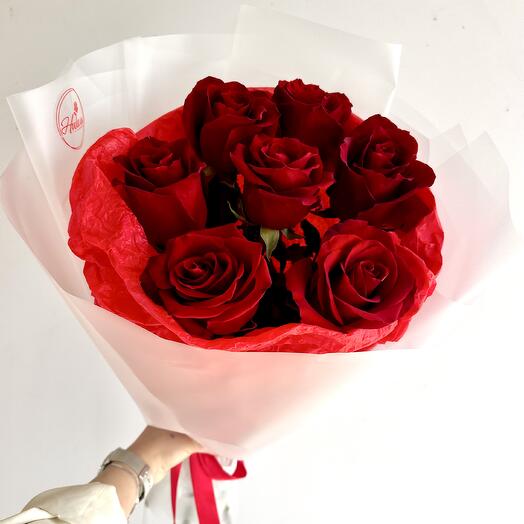 Букет «Неотразимая» из премиальных эквадорских роз