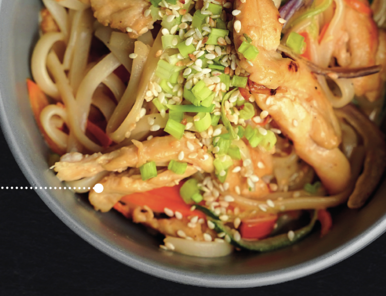 Удон с курицей