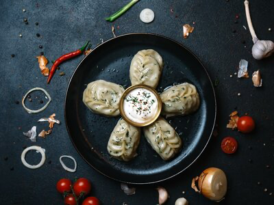 Сет из 10 мантов с говядиной