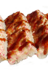 Японская пицца Курица под яки соусом 