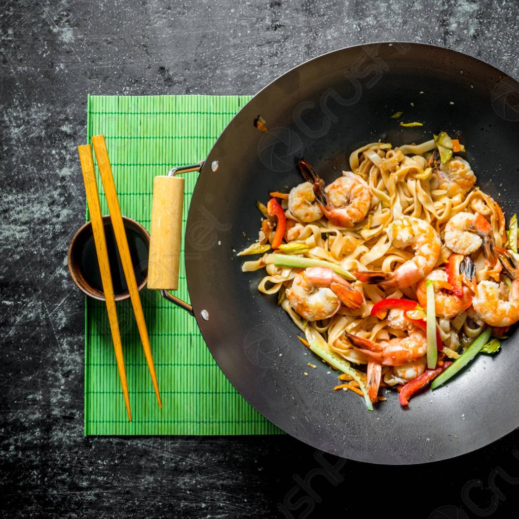 Огура WOK с креветкой