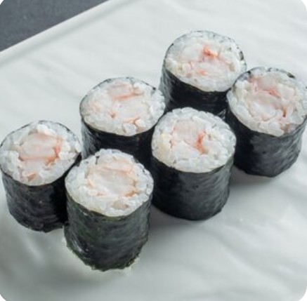 Мини-ролл с королевской креветкой