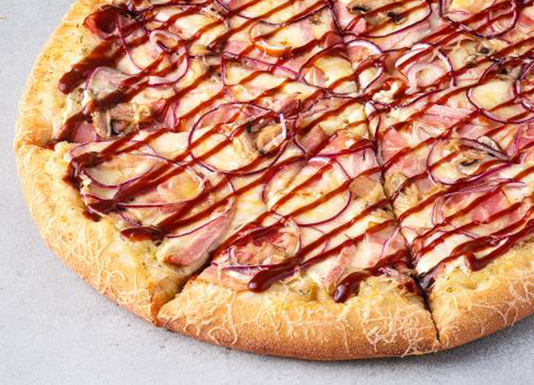 Пицца Чикен Барбекю 40 см на толстом с сыром