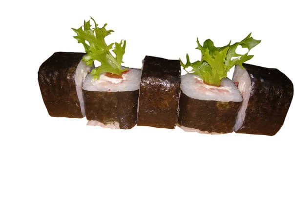 Ролл с овощами и беконом