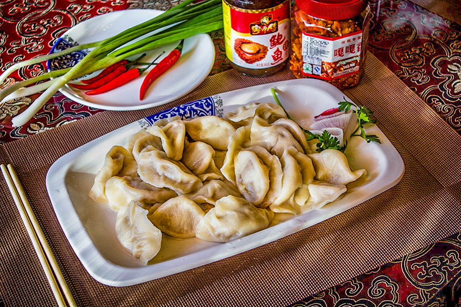 468 Пельмени с цукини, яйцом и креветкой