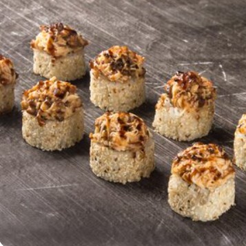 Запеченный угорь и лосось