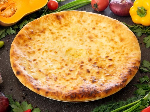 Пирог с картошкой, грибами и луком 32см