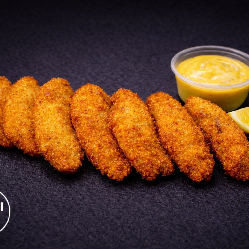 Филе окуня в кляре + чили-чиз