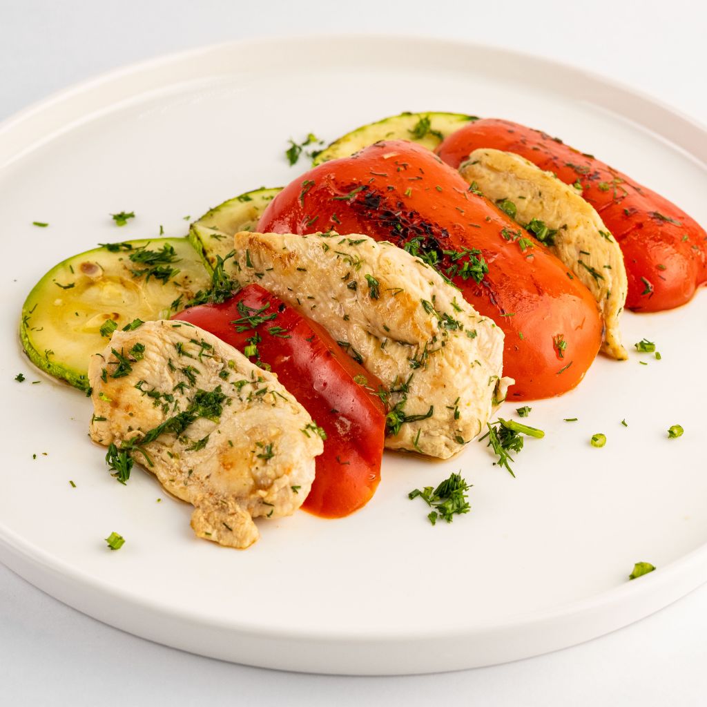 Гриль-микс с овощами и курицей
