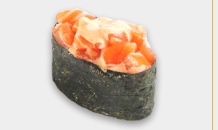 Гункан с лососем