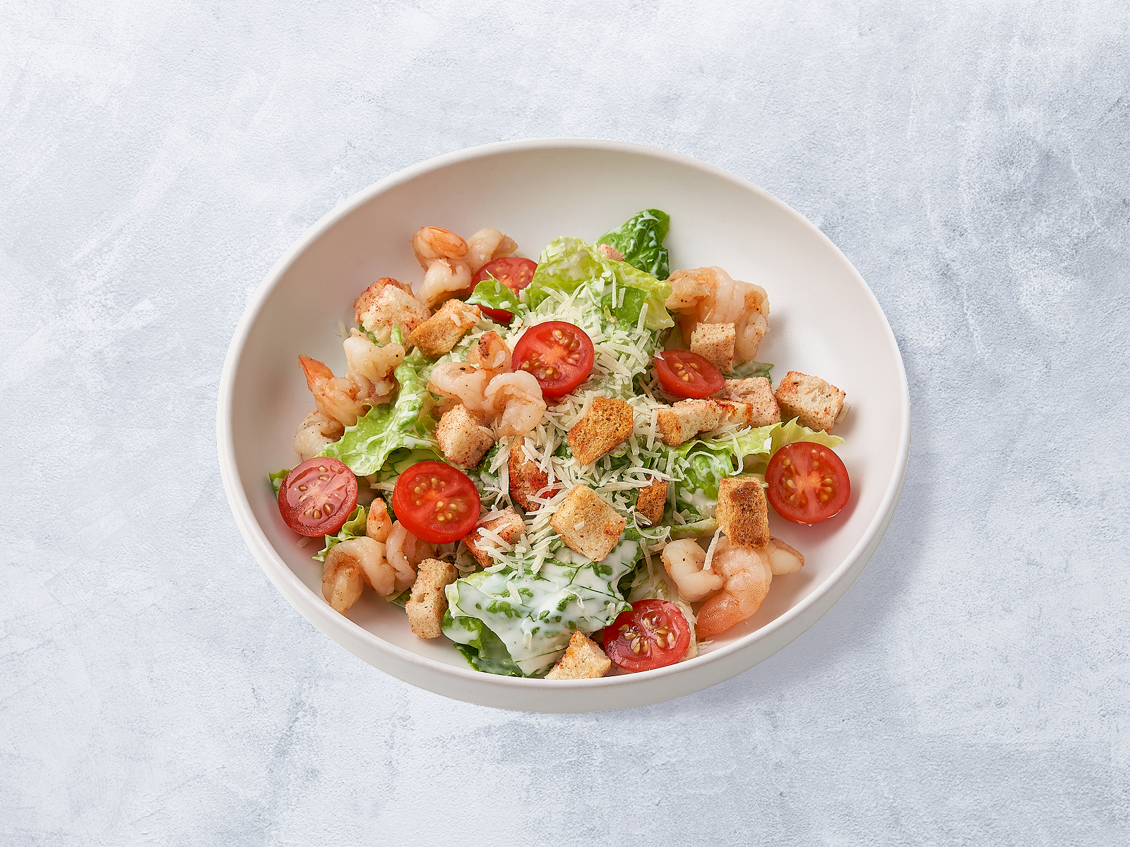 Цезарь с креветками.