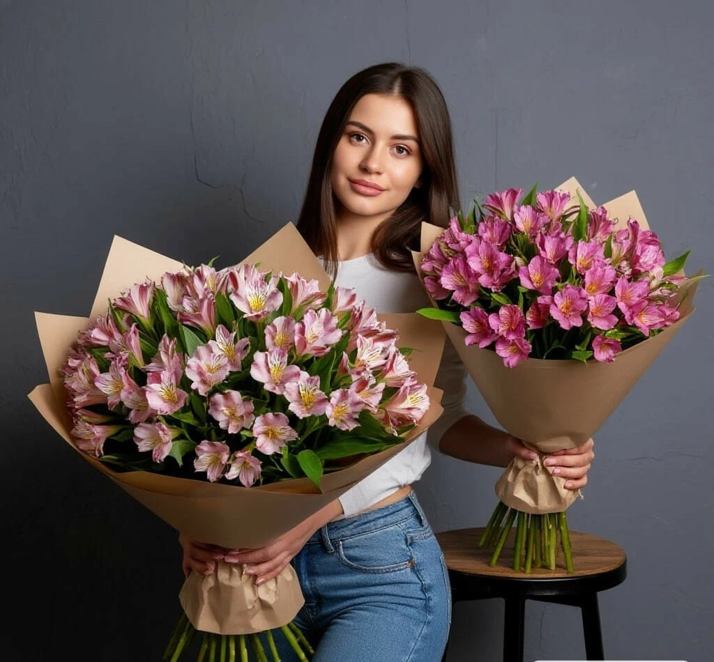 Букет альстромерии из 19 штук