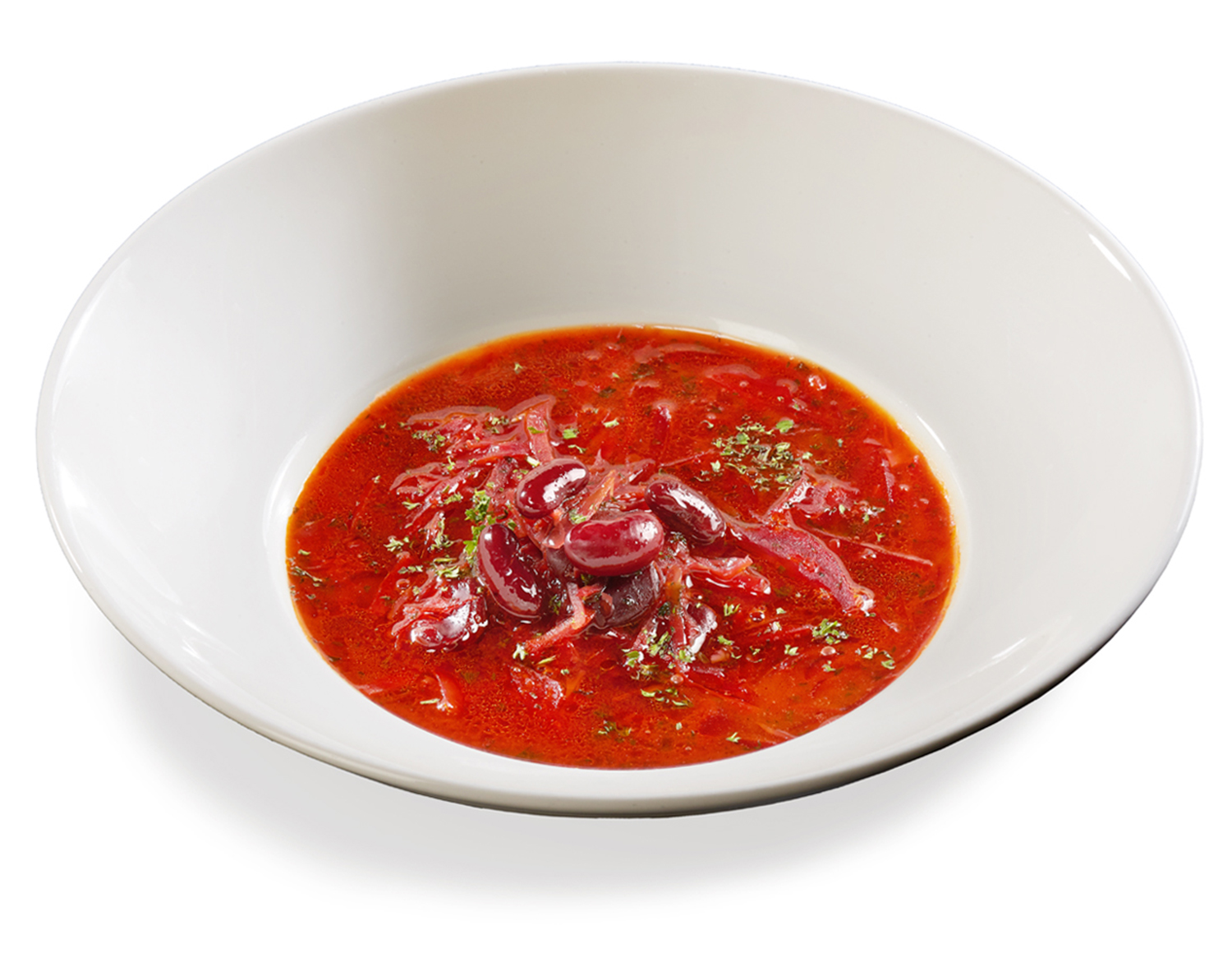 Постный борщ с фасолью