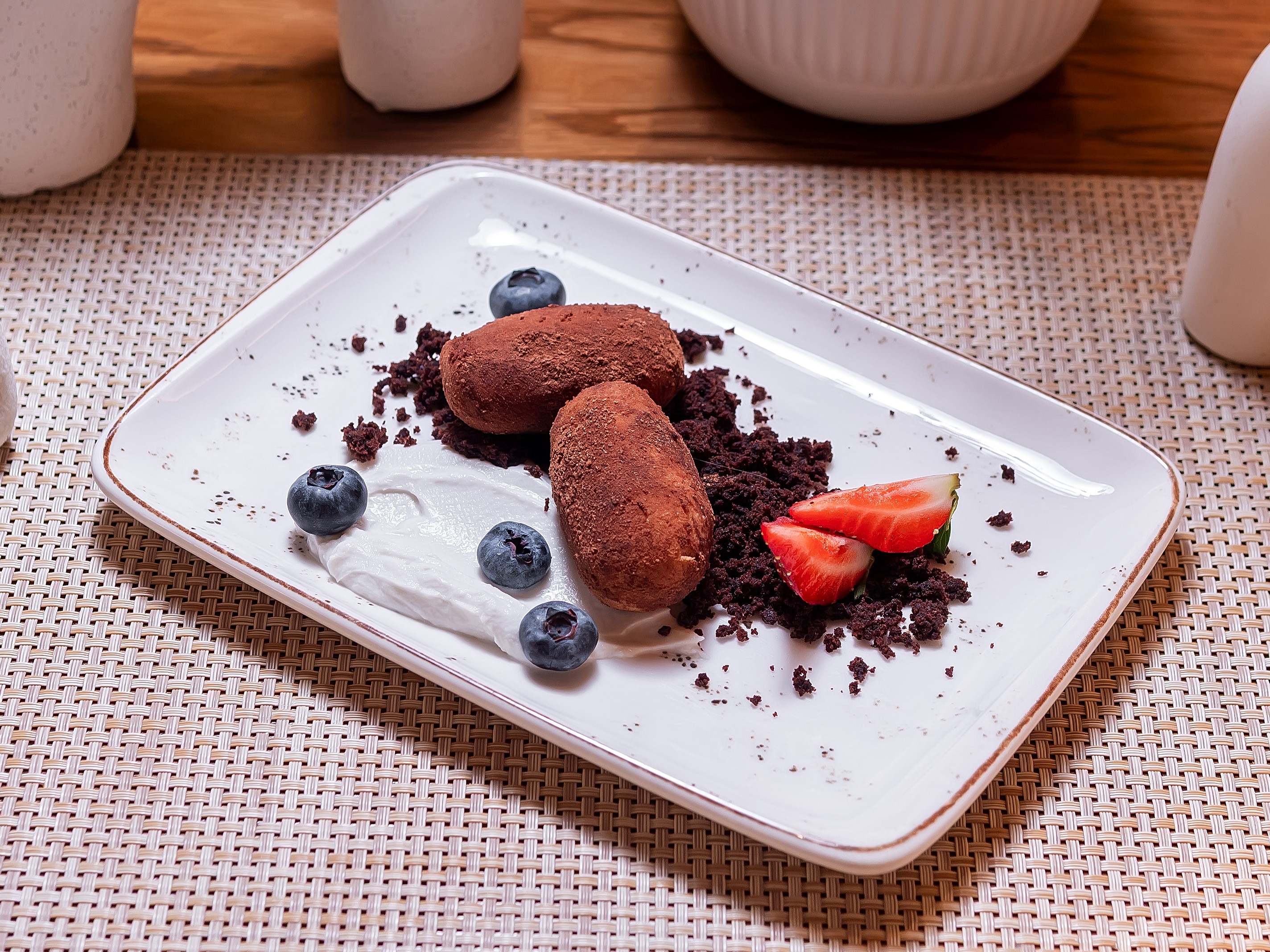 Десерт картошка с кокосовым кремом