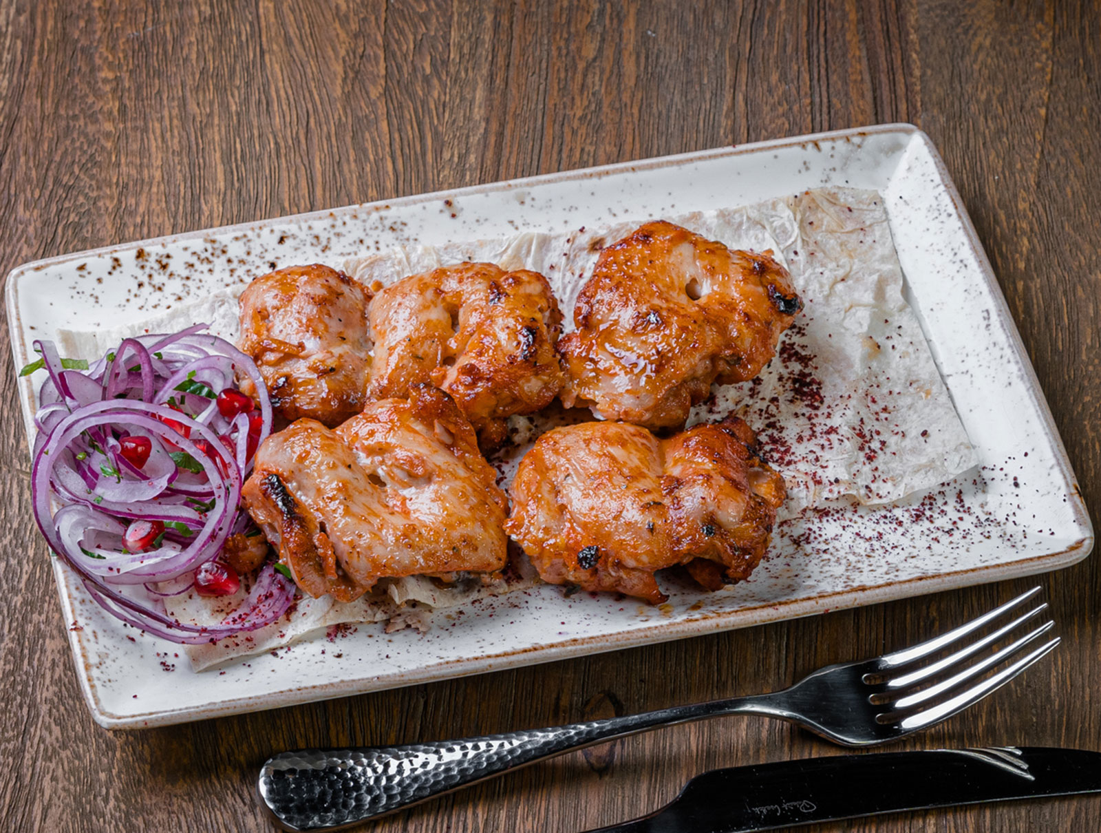 Шашлык из курицы на кости