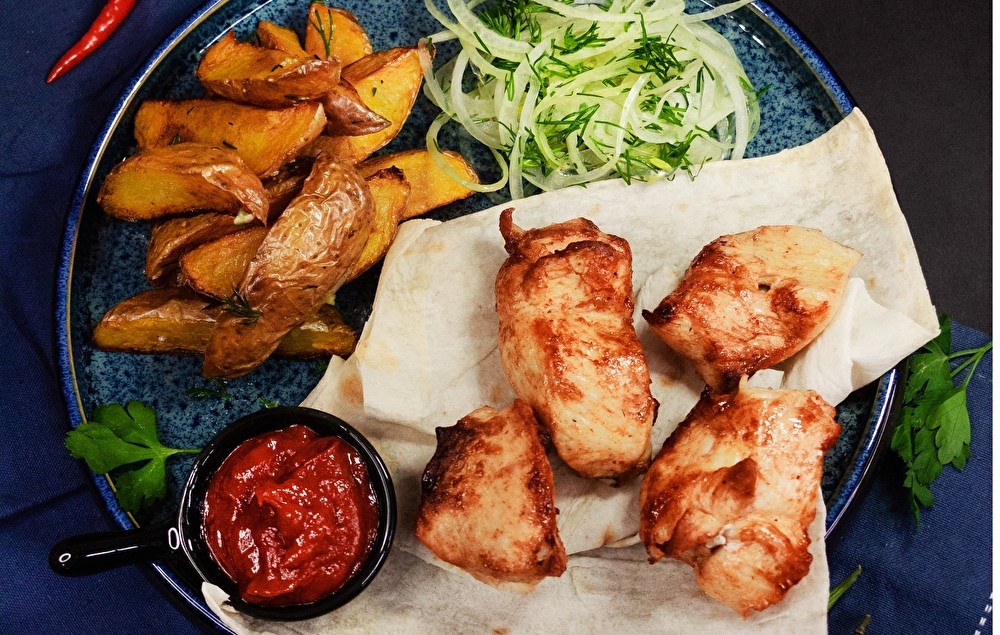 Шашлык из филе курицы
