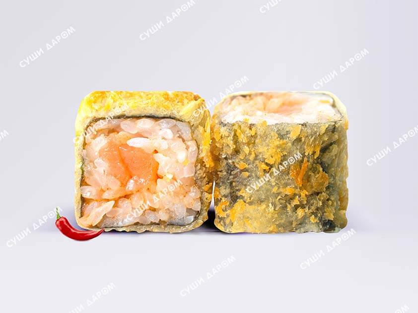 Жареный мини ролл Сяке темпура маки