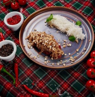 Тартар из говядины с соусом унаги+дайкон