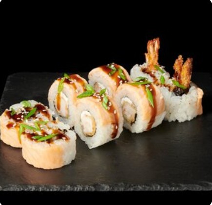 Ролл запечённый Филадельфия с креветкой кляре