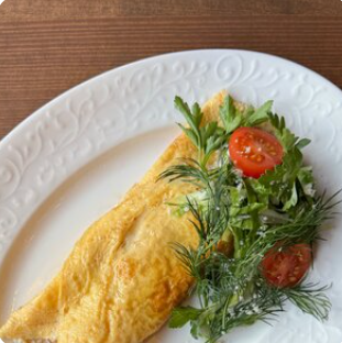 Омлет из 2х яиц с зеленью