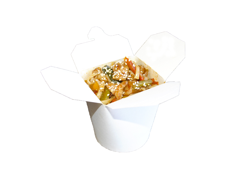 Wok Лапша с Тигровыми Креветками
