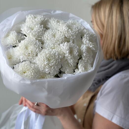 Хризантемы кустовые 5 белоснежные