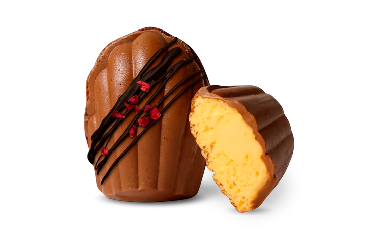 Мадлен с лимоном и молочным шоколадом 1 шт