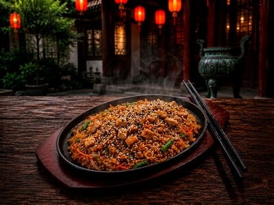 Жареный Рис с курицей