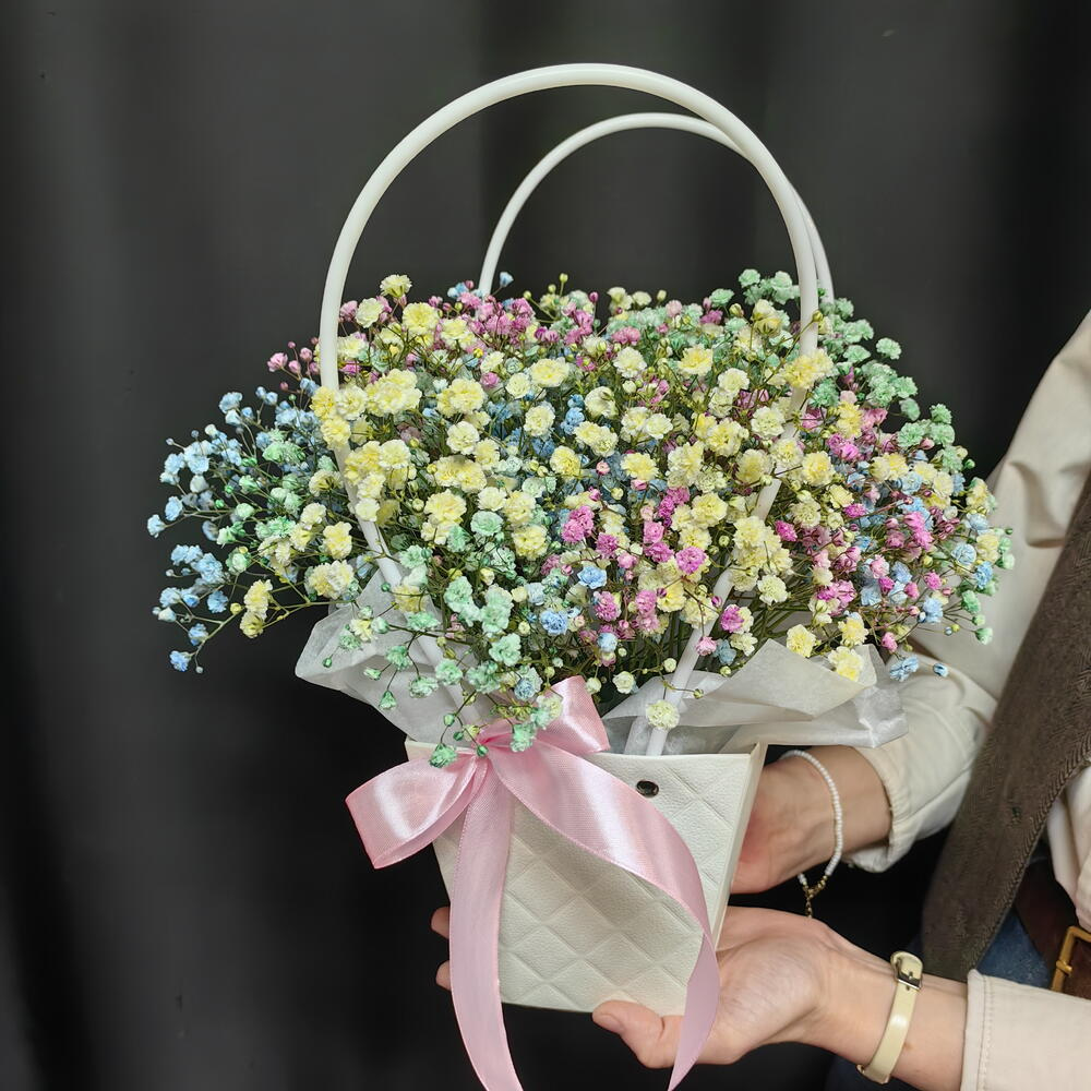 Сумочка с гипсофилой для мамы (код 106)