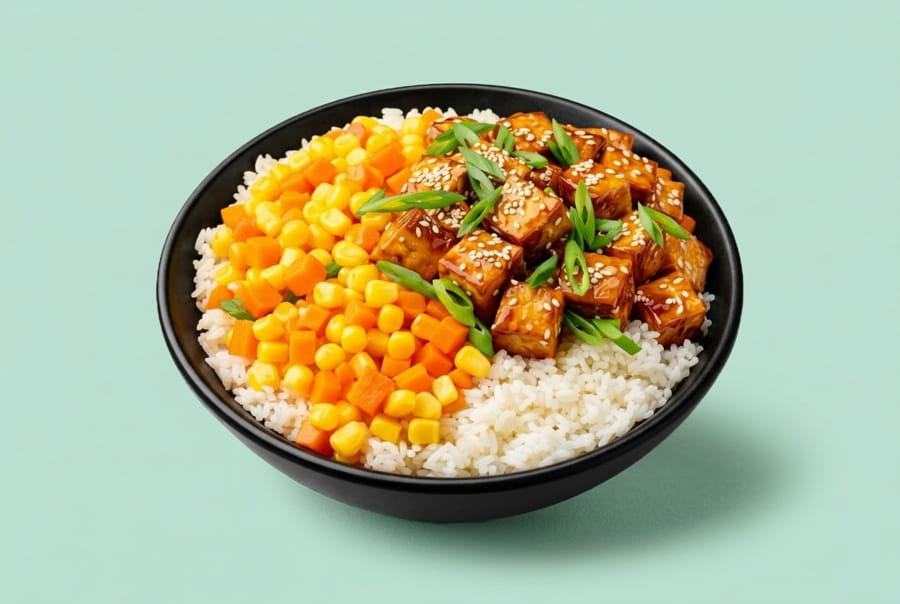 Рис с овощами и тофу