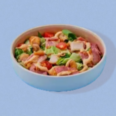 Салат теплый с куриными стрипсами