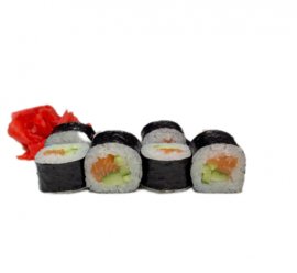 Ролл с лососем и огурцом