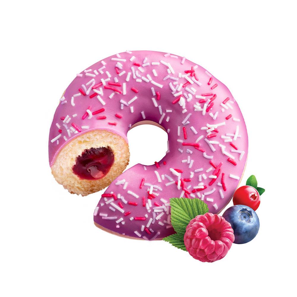 Донат Ягодный микс