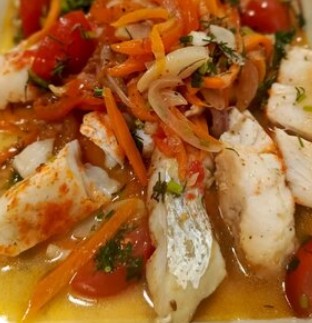 Димлама из судака с овощами