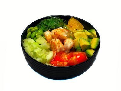 Поке боул с креветками 