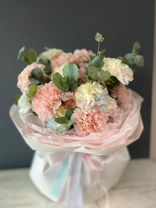 Букетик из 25 ажурных диантусов