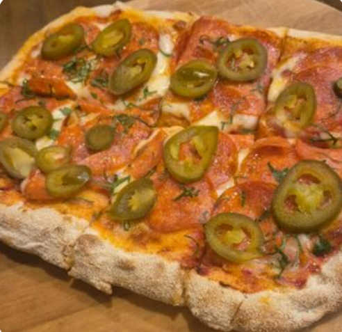 Римская пицца пеперони (20×30 см)