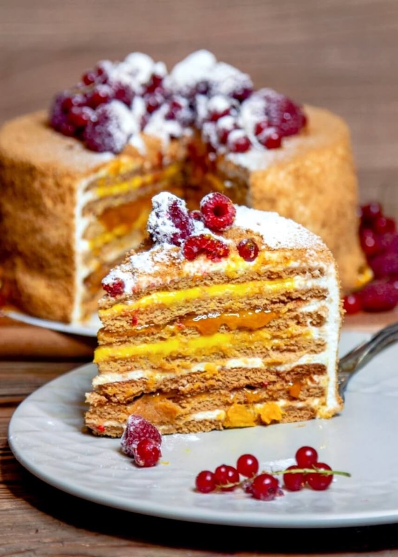 Медовик с апельсиновым конфитюром 1 кг