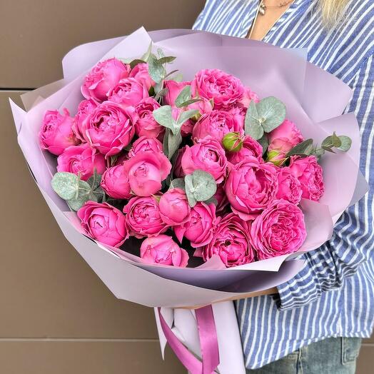 Инстаграмный букет,пионовидная роза 