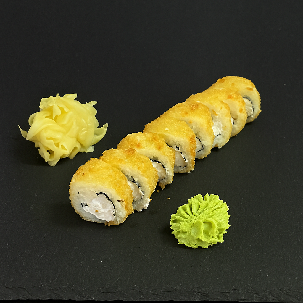 Горячий ролл с копчёной курочкой