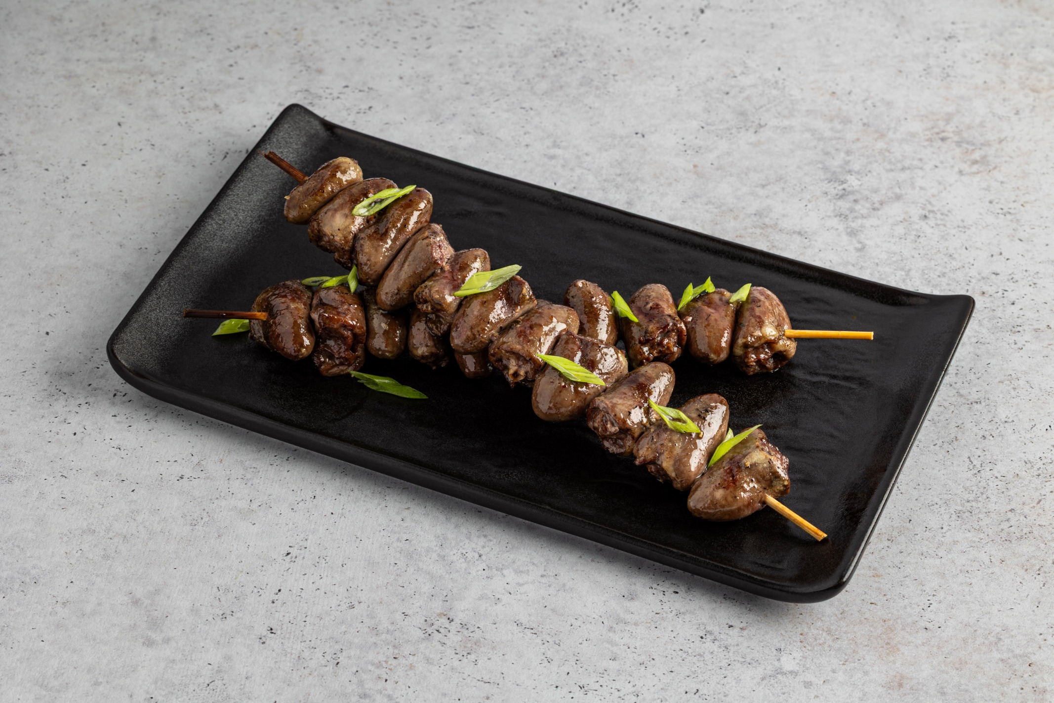 Шашлычок из куриных сердечек