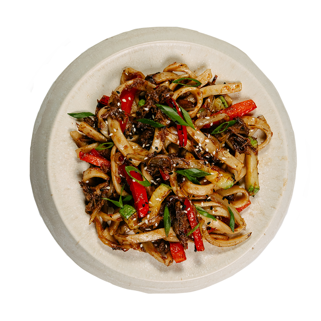 Лапша с рваным говяжьим сердцем