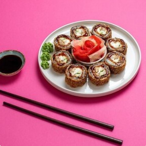 Ролл с угрем темпура