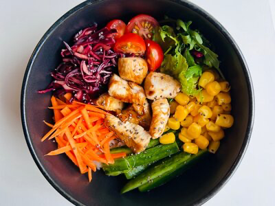 Боул с курочкой в соусе терияки