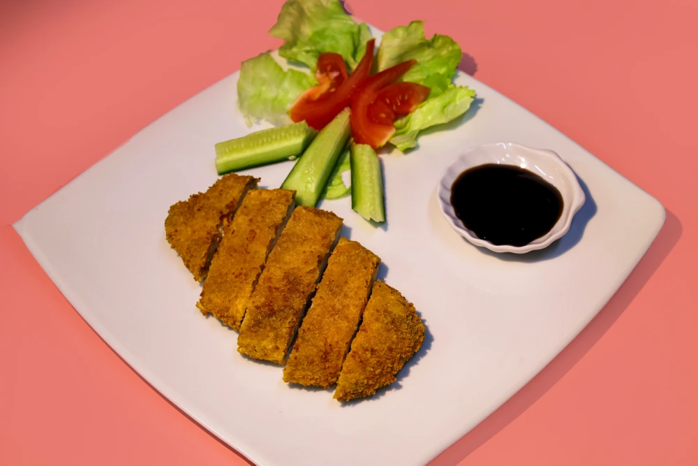 Торикацу со свежими овощами