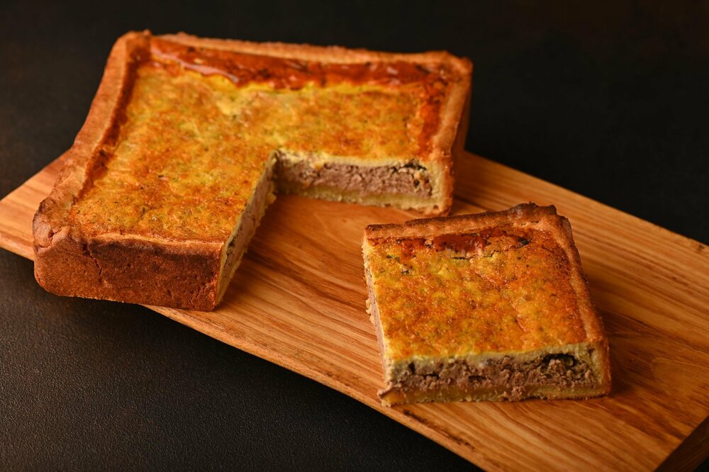 Пирог с куриной печенью